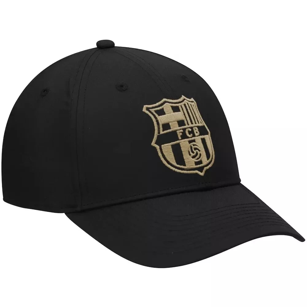 Official Licensed FC Barcelona Adjustable Crest Hat by Icon Sports - Black image 2