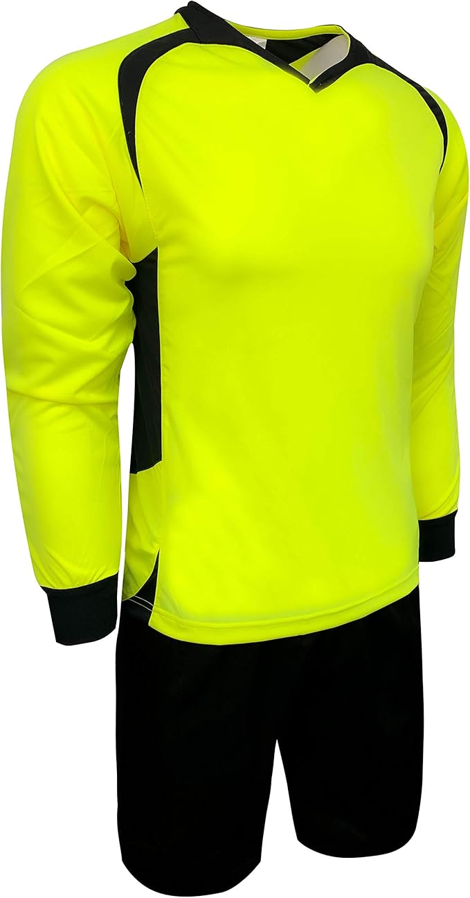 Protective Soccer Goalkeeper Set - Neon Yellow &amp; Black - Just 4 Kicks Inc. image 0