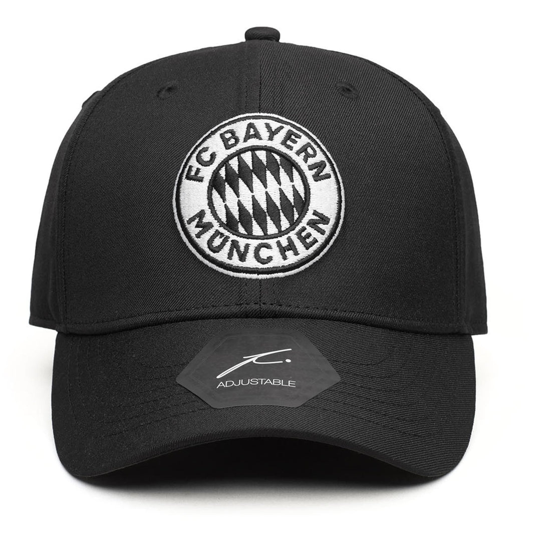 Fan Ink FC Bayern Munich Hit Adjustable Hat | Black &amp; White Bundesliga Soccer Cap