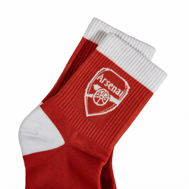 Hy-Pro Arsenal FC 3Pk Mens Crew Socks Official Crest Red White Cotton Size 6-12
