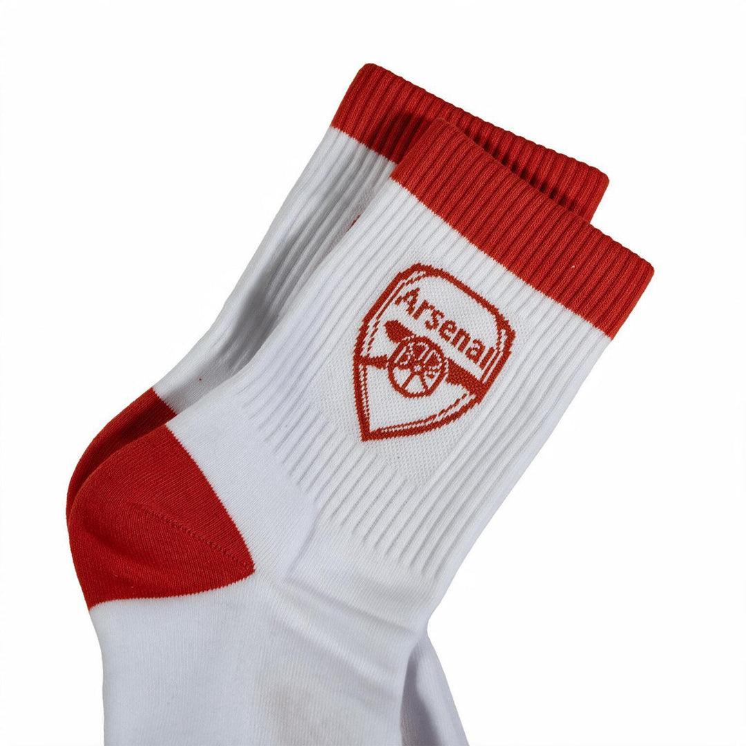 Hy-Pro Arsenal FC 3Pk Mens Crew Socks Official Crest Red White Cotton Size 6-12