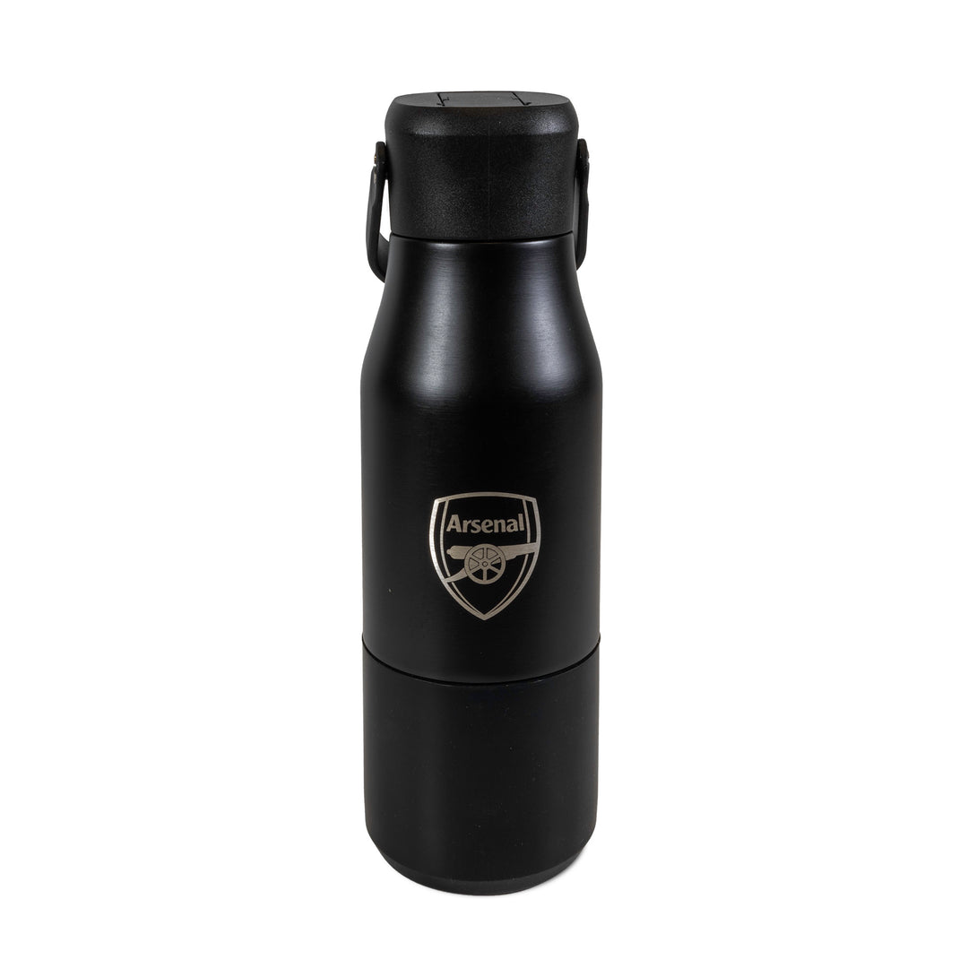 Hy-Pro Arsenal FC Stainless Steel Water Bottle Black Handle Straw Jug 800ml