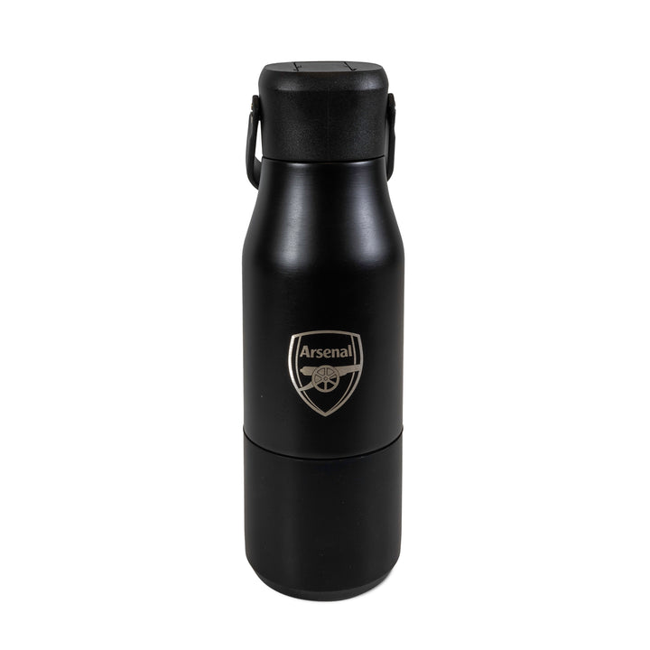 Hy-Pro Arsenal FC Stainless Steel Water Bottle Black Handle Straw Jug 800ml