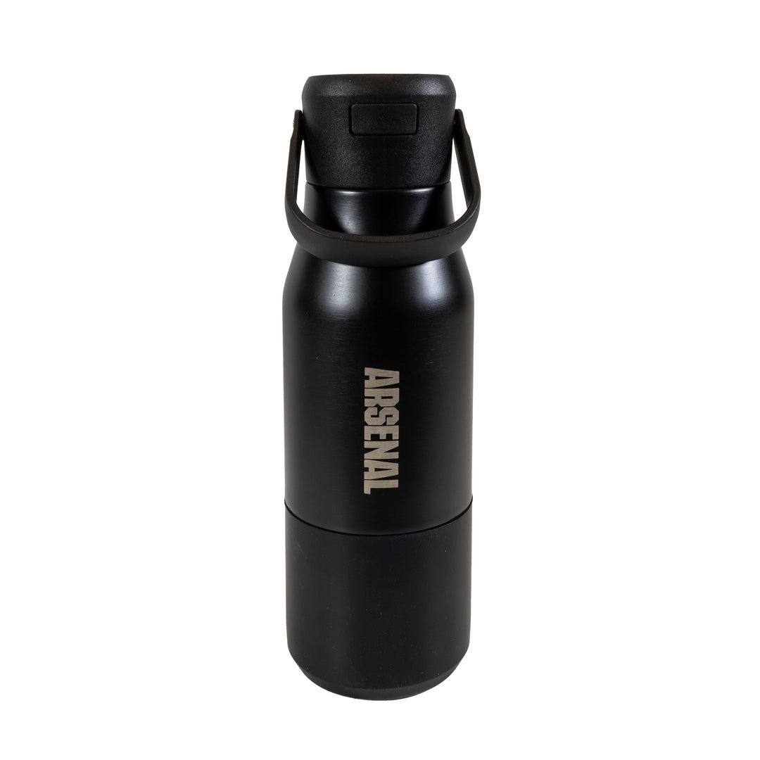 Hy-Pro Arsenal FC Stainless Steel Water Bottle Black Handle Straw Jug 800ml