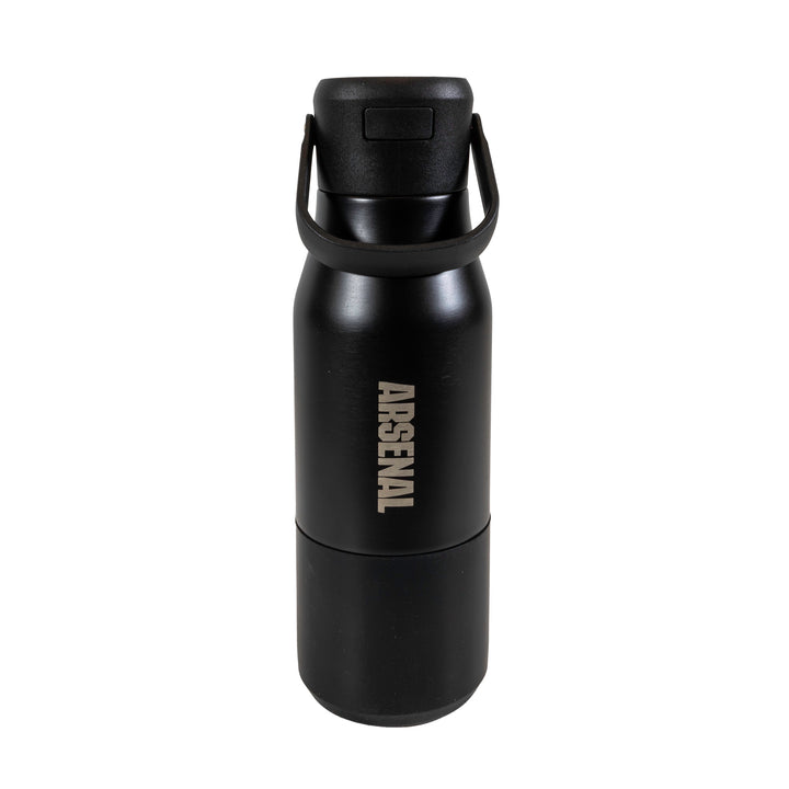 Hy-Pro Arsenal FC Stainless Steel Water Bottle Black Handle Straw Jug 800ml