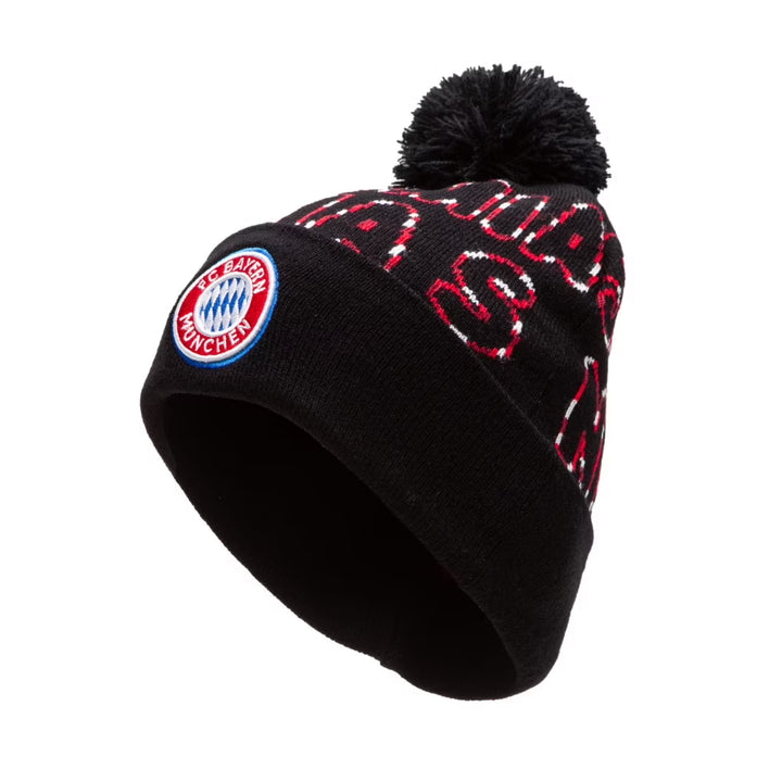 Fan Ink FC Bayern Munich Futura Knit Pom Beanie | 100% Acrylic OSFM Winter Hat
