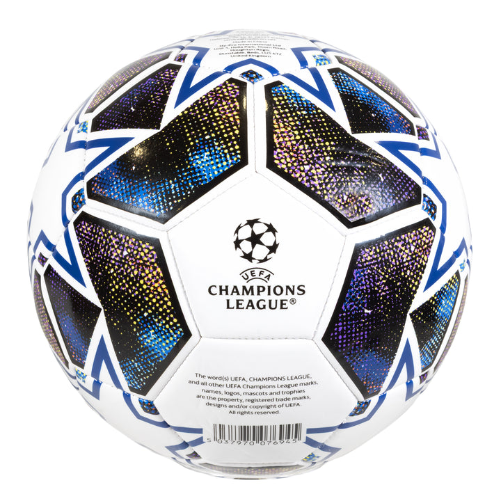 Hy-Pro UEFA Champions League Soccer Ball Size 5 White Purple PVC Metallic Stars