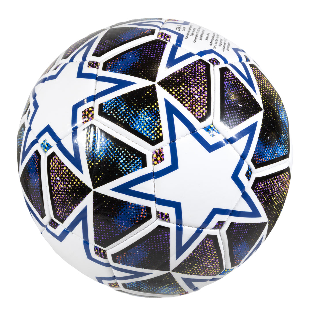 Hy-Pro UEFA Champions League Soccer Ball Size 5 White Purple PVC Metallic Stars