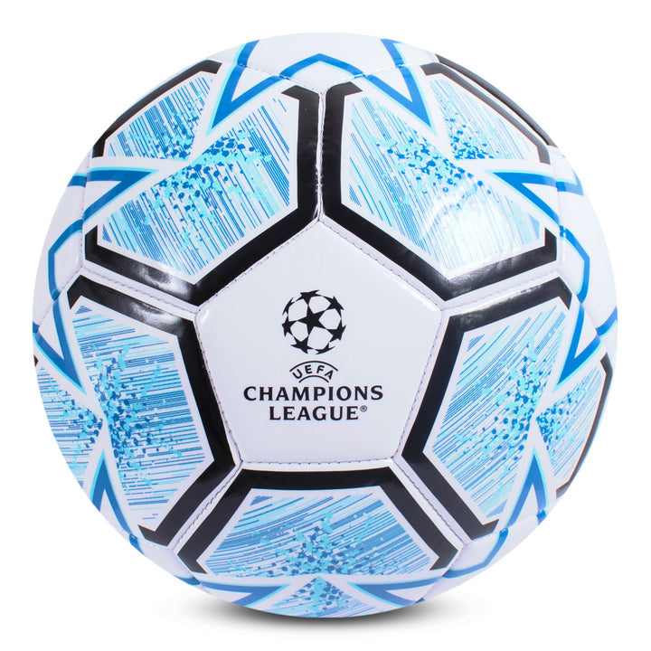 Hy-Pro UEFA Champions League Soccer Ball Size 5 White Blue Black PVC Star Panel