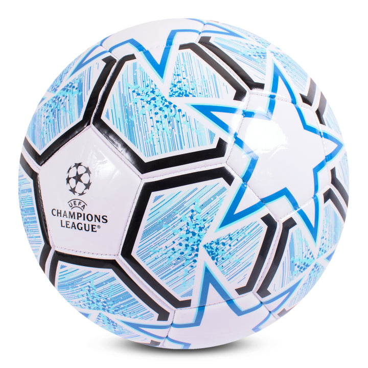 Hy-Pro UEFA Champions League Soccer Ball Size 5 White Blue Black PVC Star Panel