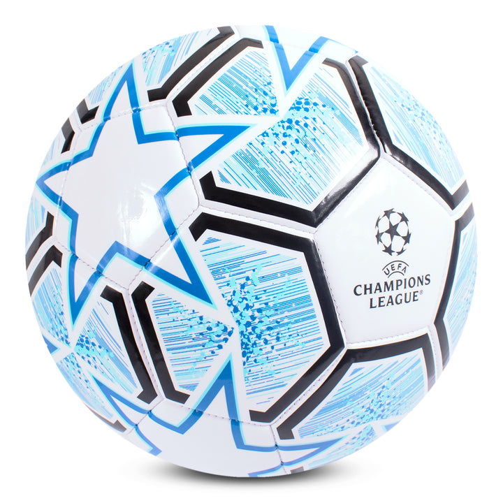 Hy-Pro UEFA Champions League Soccer Ball Size 5 White Blue Black PVC Star Panel