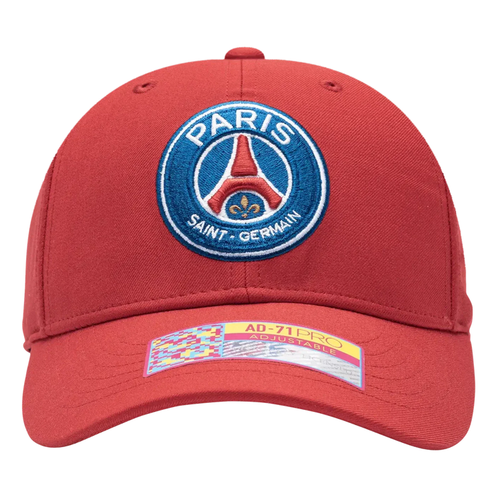 Fan Ink PSG Club Hat | Red Adjustable Official Ligue 1 Headwear