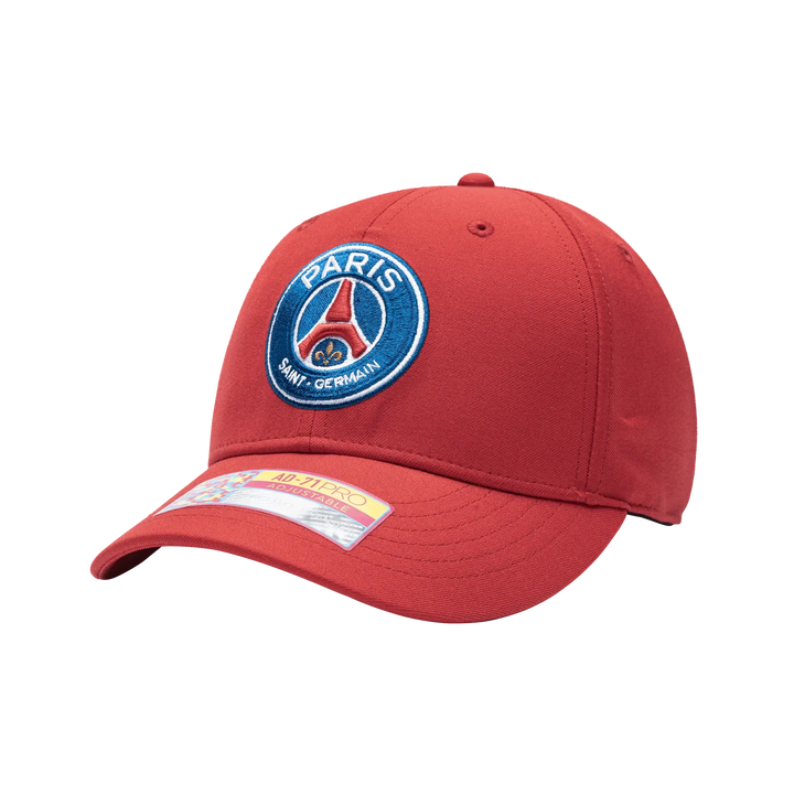 Fan Ink PSG Club Hat | Red Adjustable Official Ligue 1 Headwear