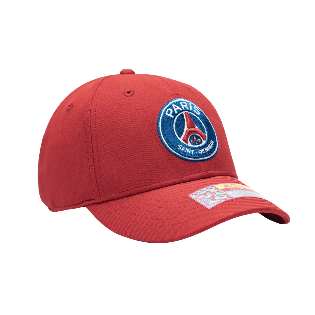 Fan Ink PSG Club Hat | Red Adjustable Official Ligue 1 Headwear