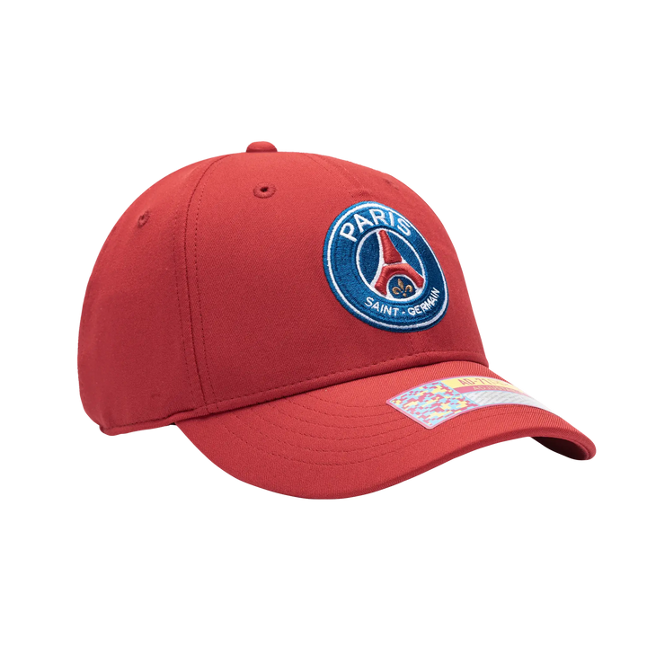Fan Ink PSG Club Hat | Red Adjustable Official Ligue 1 Headwear
