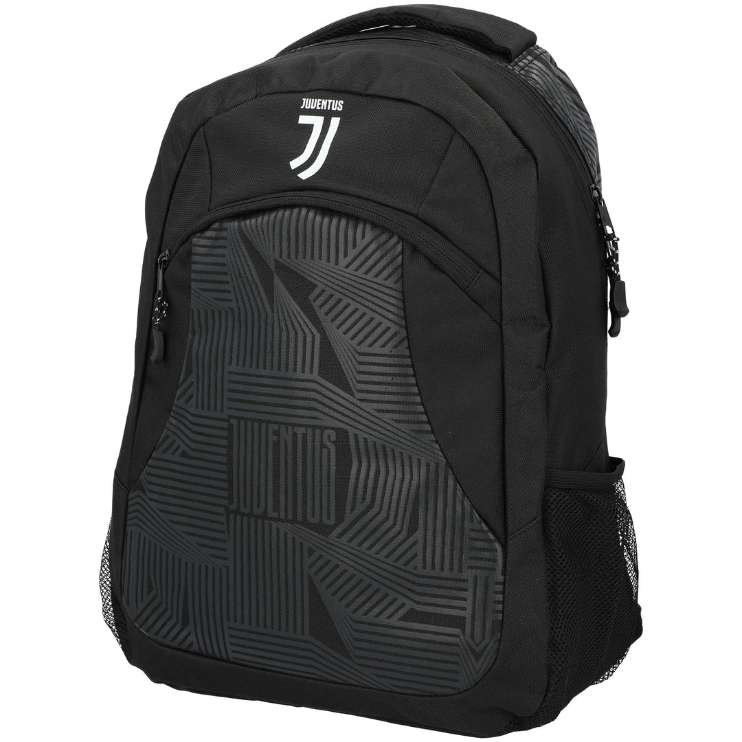 Icon Sports Juventus FC Official Backpack | Black &amp; Grey Serie A Soccer School Bag