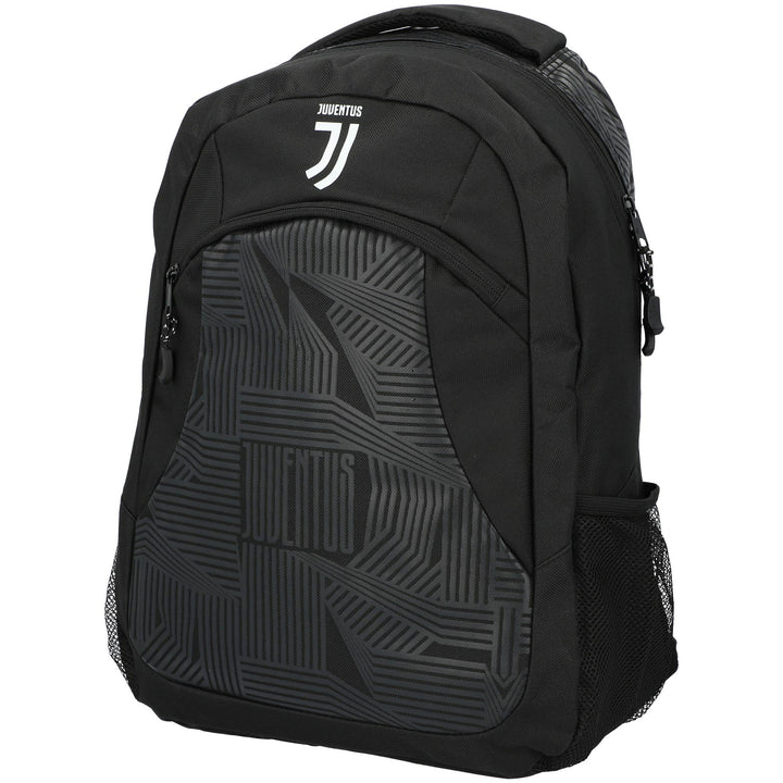 Icon Sports Juventus FC Official Backpack | Black &amp; Grey Serie A Soccer School Bag