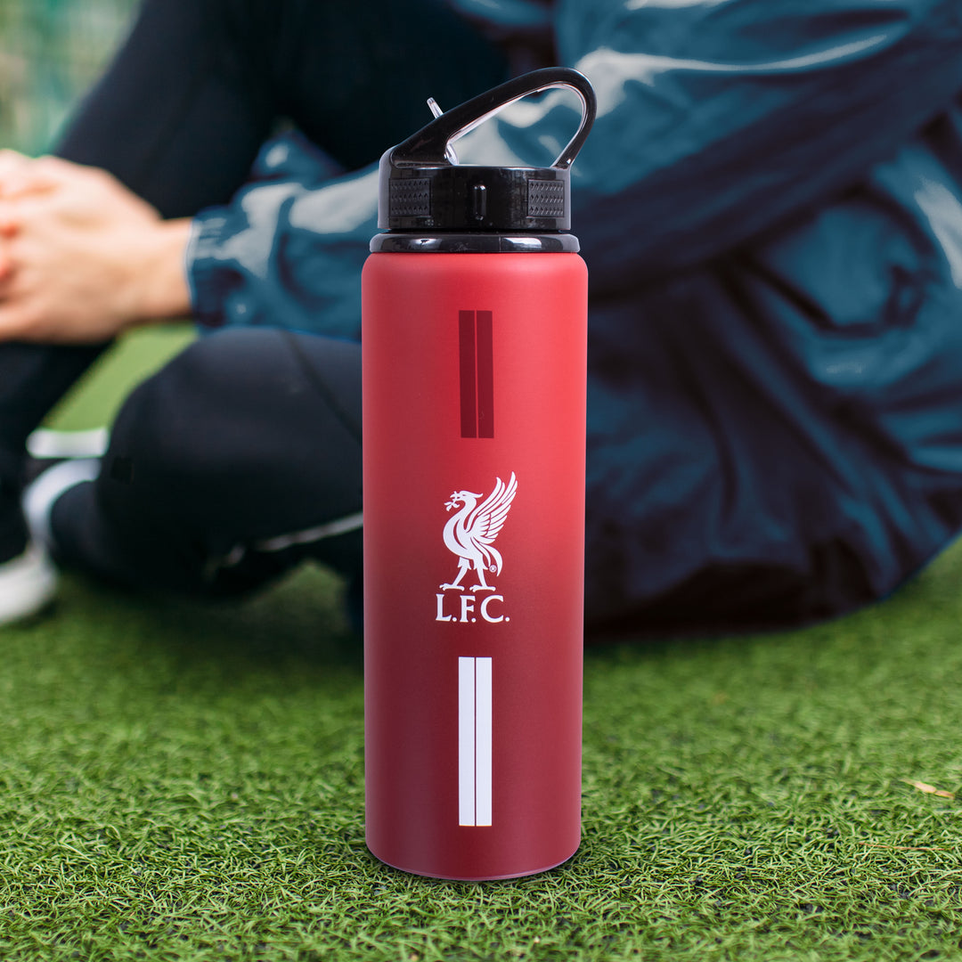 Hy-Pro Liverpool FC Stainless Steel Water Bottle Red Fade Straw Jug 750ml