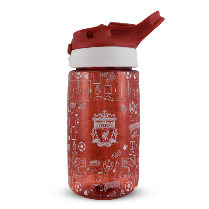 Hy-Pro Liverpool FC Kids Water Bottle Red 480ml Flip Straw Sports Drink Jug LFC