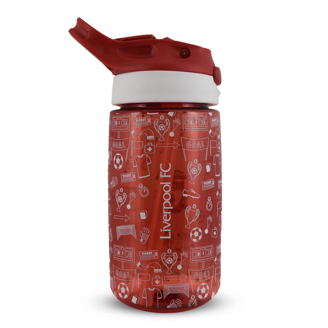 Hy-Pro Liverpool FC Kids Water Bottle Red 480ml Flip Straw Sports Drink Jug LFC