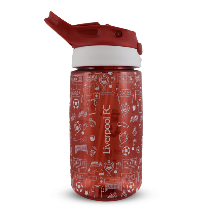 Hy-Pro Liverpool FC Kids Water Bottle Red 480ml Flip Straw Sports Drink Jug LFC