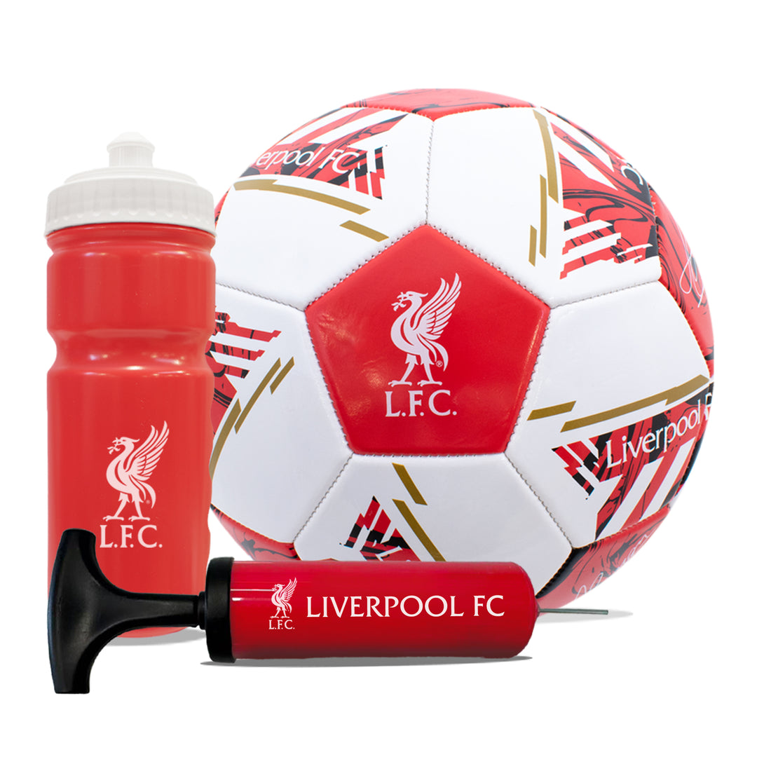 Hy-Pro Liverpool FC Soccer Gift Set Size 4 Ball Water Bottle Pump Football