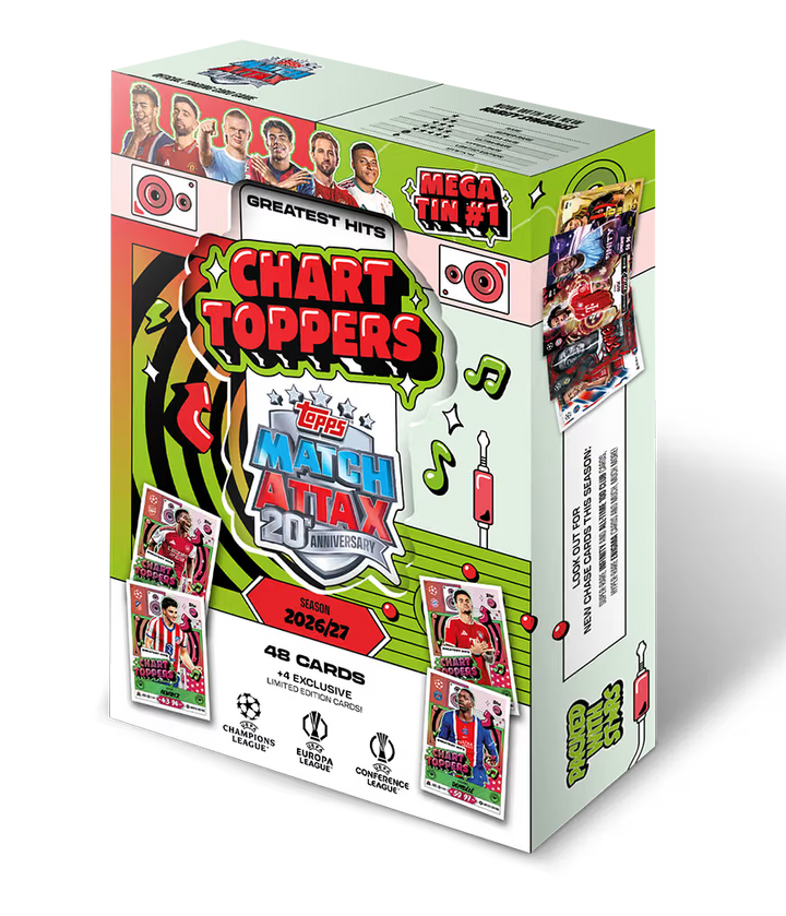 Match Attax 2026/27 Mega Tin – 52 Cards + 4 Exclusive Greatest Hits LEs