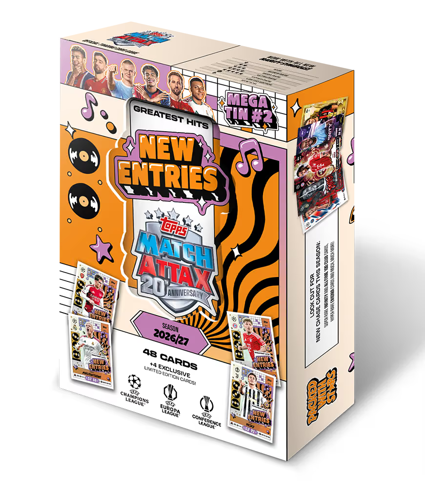 Match Attax 2026/27 Mega Tin – 52 Cards + 4 Exclusive Greatest Hits LEs