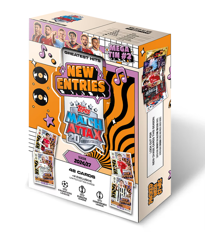 Match Attax 2026/27 Mega Tin – 52 Cards + 4 Exclusive Greatest Hits LEs
