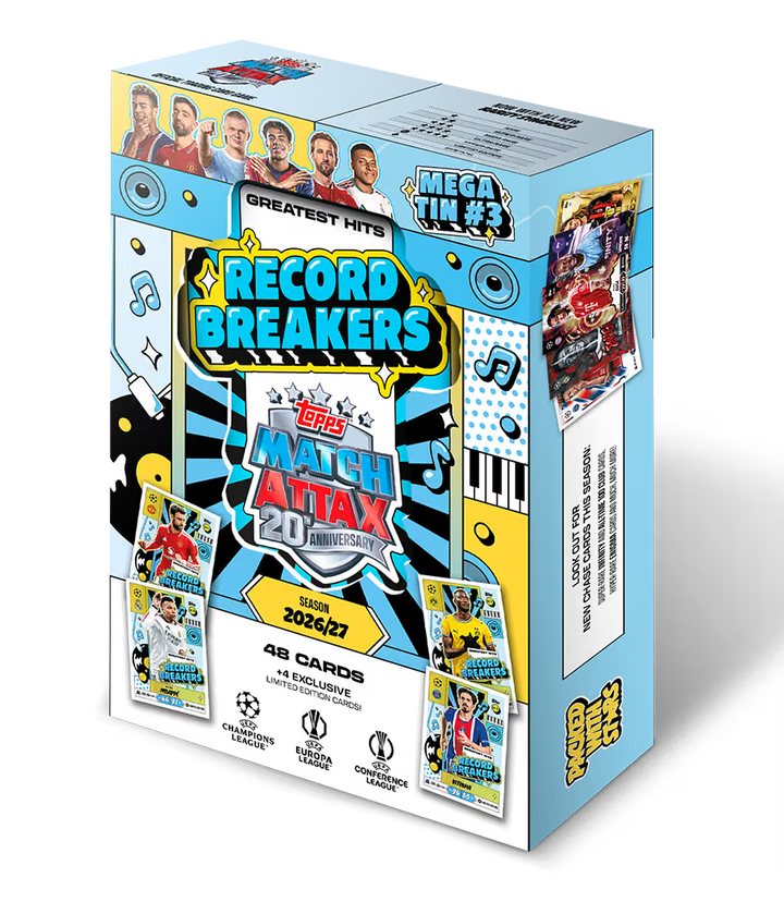 Match Attax 2026/27 Mega Tin – 52 Cards + 4 Exclusive Greatest Hits LEs