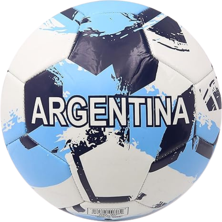 Icon Sports Argentina Soccer Ball Size 5 | Blue &amp; White Flag Brushstroke PVC