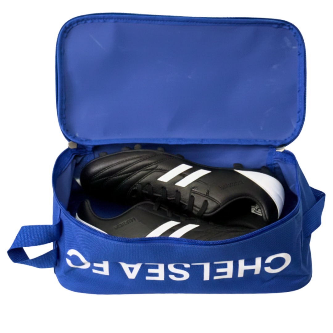 Icon Sports Chelsea FC Soccer Shoe Bag | Blue &amp; White 100% Polyester EPL Travel Bag