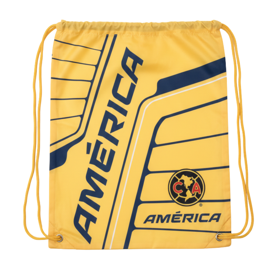 Rhinox Club America Yellow &amp; Blue Cinch Sack Bag | Official Liga MX 17x13 Polyester