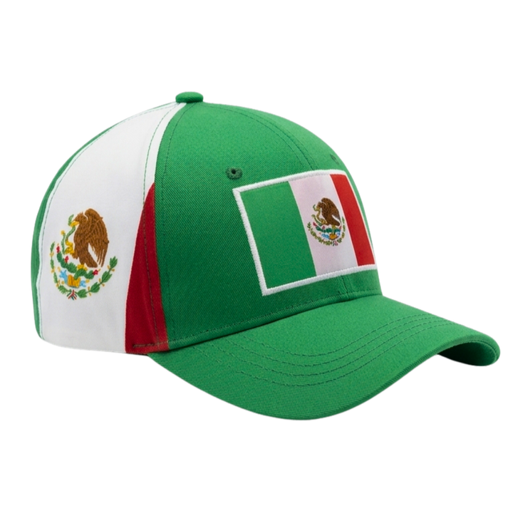 Icon Sports Mexico Soccer Flag Baseball Cap | Green &amp; White 100% Cotton OSFM Hat