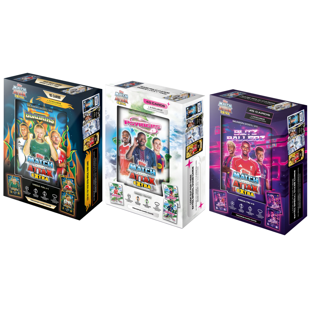 Topps Match Attax Extra 2025-26 UEFA Mega Tin | 45 Cards &amp; 3 Limited Editions