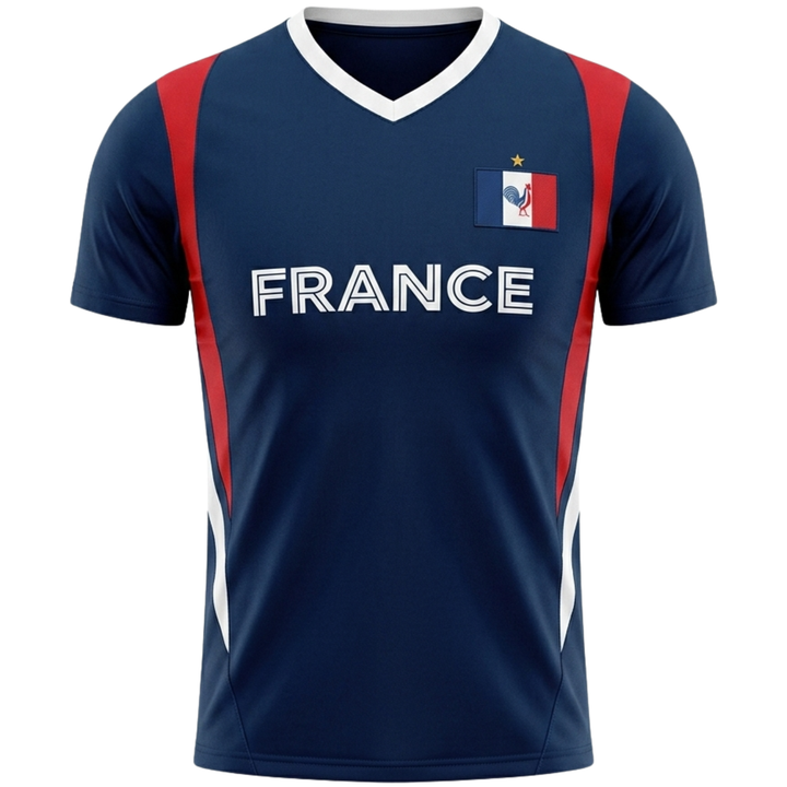 J4K Inc. France Soccer Jersey | Navy World Cup Fan Shirt YS-XL