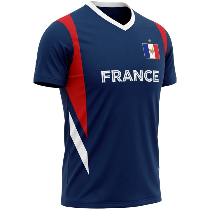 J4K Inc. France Soccer Jersey | Navy World Cup Fan Shirt YS-XL