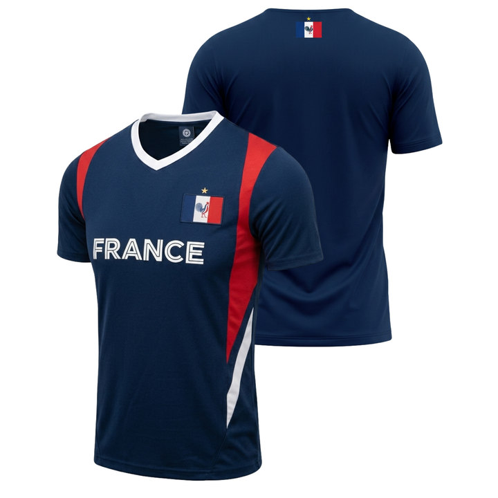 J4K Inc. France Soccer Jersey | Navy World Cup Fan Shirt YS-XL