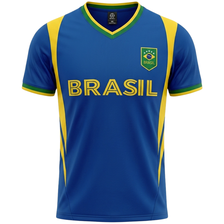 J4K Inc. Brazil World Cup Soccer Jersey | Blue Yellow Men &amp; Boys Apparel