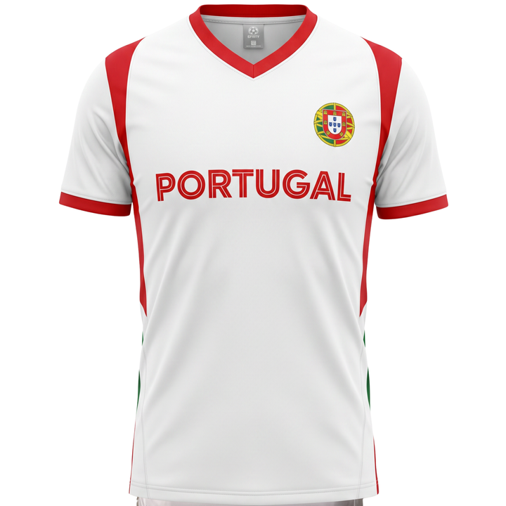 J4K Inc. Portugal World Cup Soccer Jersey | White Men &amp; Boys Apparel