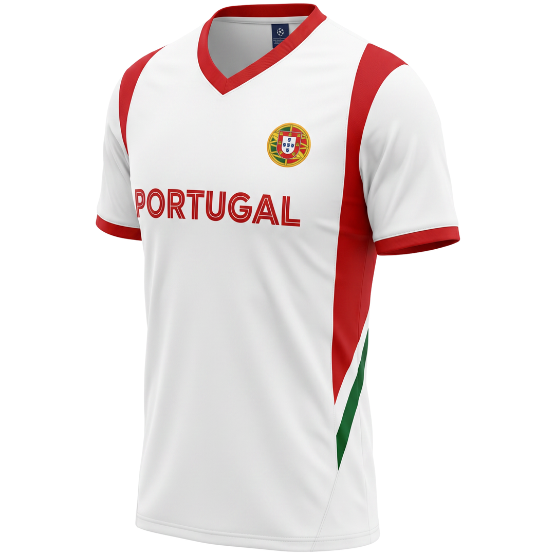 J4K Inc. Portugal World Cup Soccer Jersey | White Men &amp; Boys Apparel