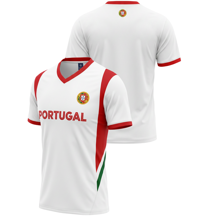 J4K Inc. Portugal World Cup Soccer Jersey | White Men &amp; Boys Apparel