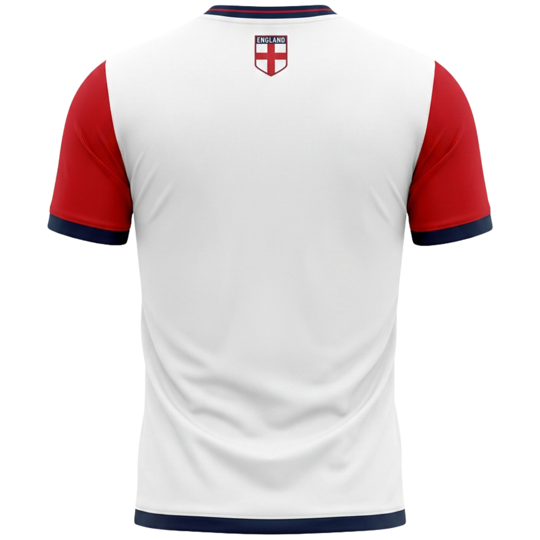 J4K Inc. England Soccer Jersey | White Red Blue Men &amp; Boys Apparel
