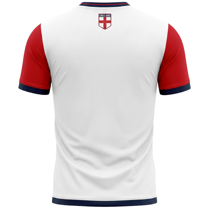J4K Inc. England Soccer Jersey | White Red Blue Men &amp; Boys Apparel