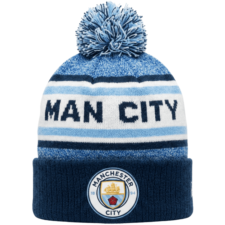 Fan Ink Man City Pom Pom Beanie | Blue Knit Winter Hat