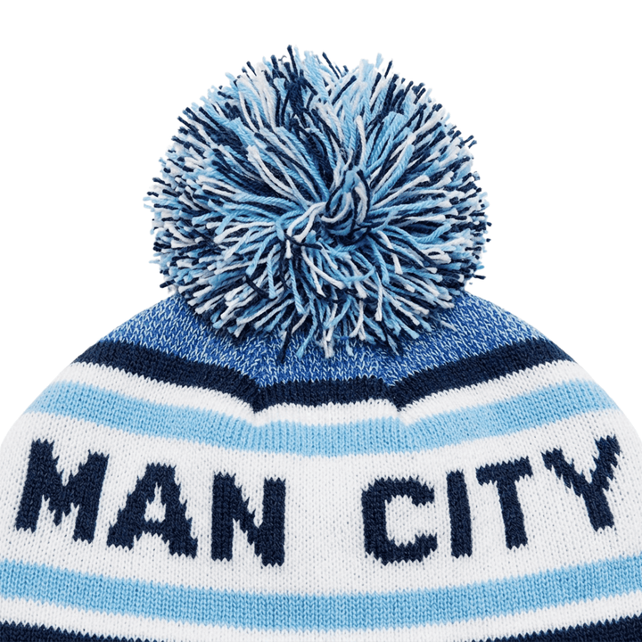 Fan Ink Man City Pom Pom Beanie | Blue Knit Winter Hat