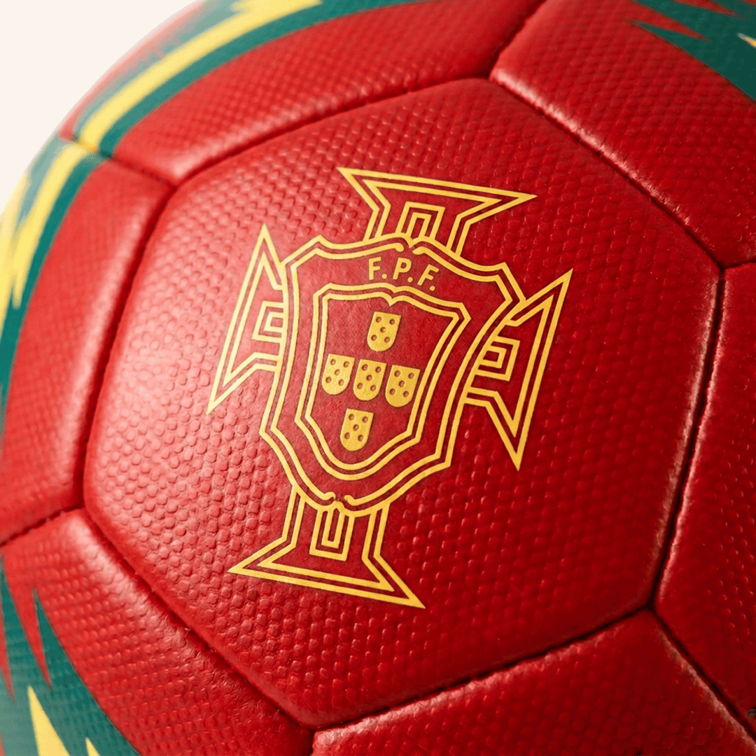 Icon Sports Portugal No. 7 Soccer Ball, Maroon/Gold/Green, Official Licensed