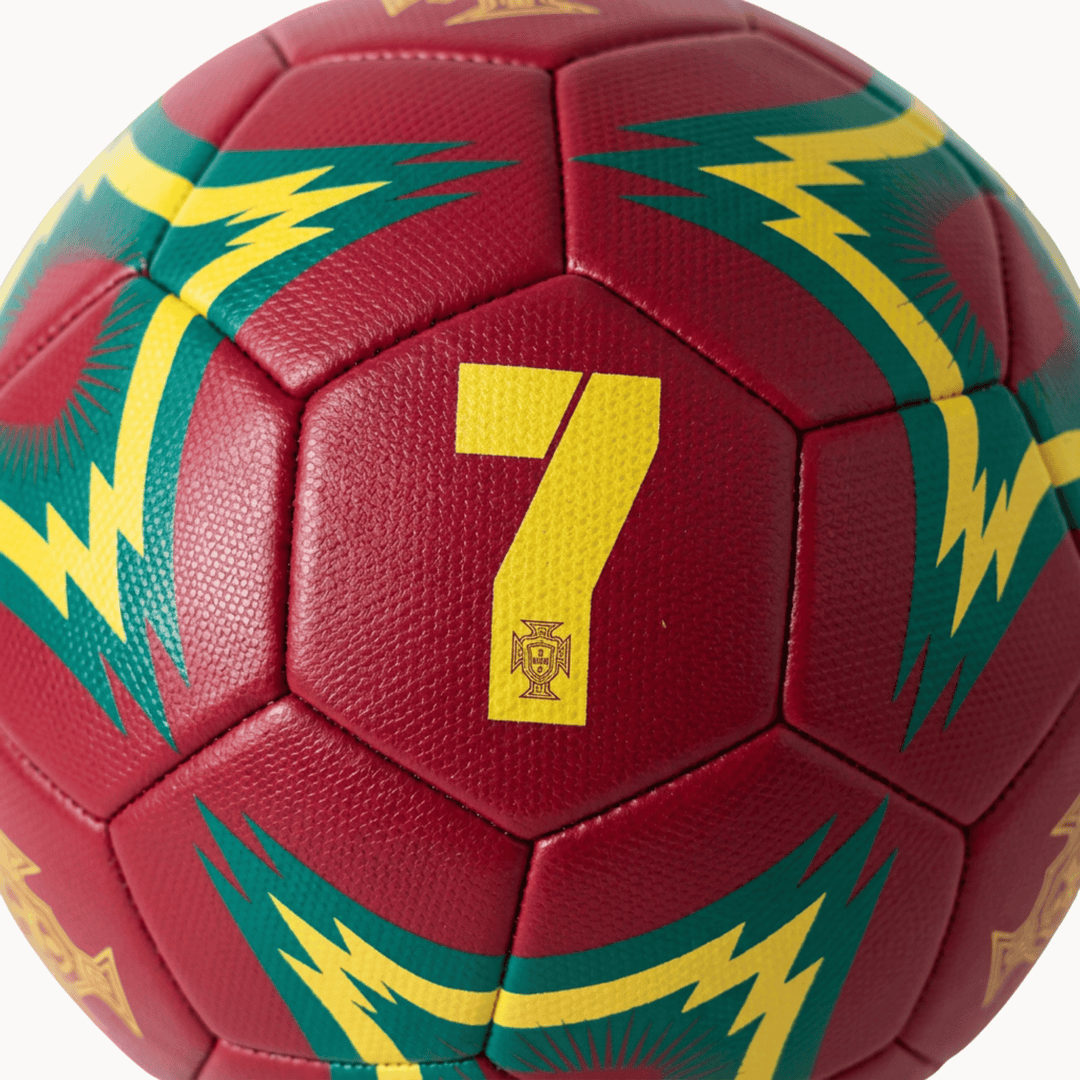 Icon Sports Portugal No. 7 Soccer Ball, Maroon/Gold/Green, Official Licensed