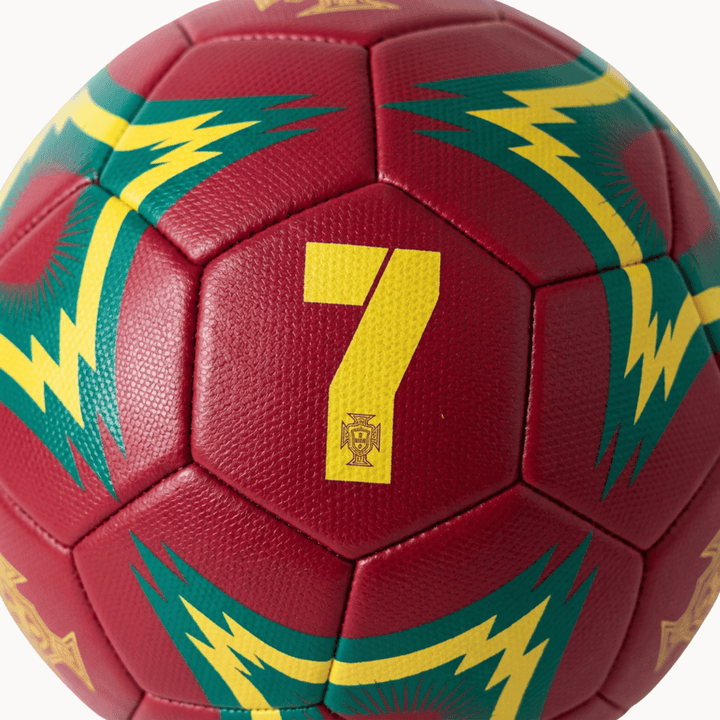 Icon Sports Portugal No. 7 Soccer Ball, Maroon/Gold/Green, Official Licensed