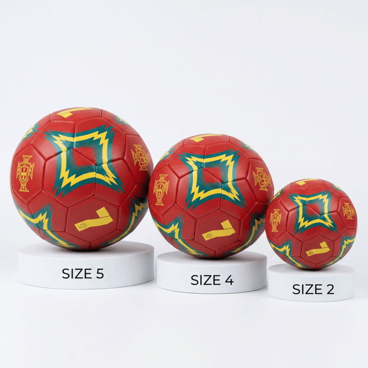 Icon Sports Portugal No. 7 Soccer Ball, Maroon/Gold/Green, Official Licensed